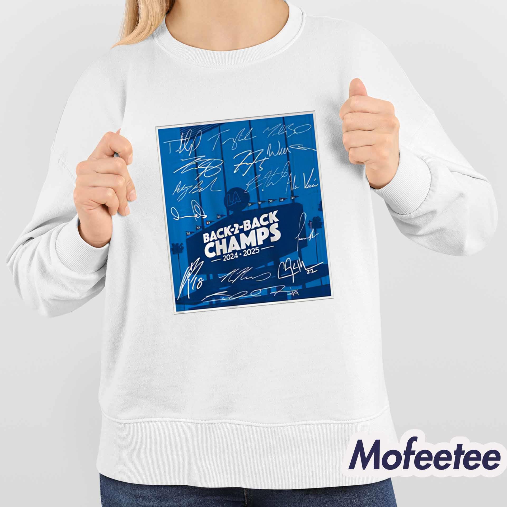 LA Dodgers Baseball Back-to-Back Champs Shirt LA Dodgers Baseball Back-to-Back Champs Shirt