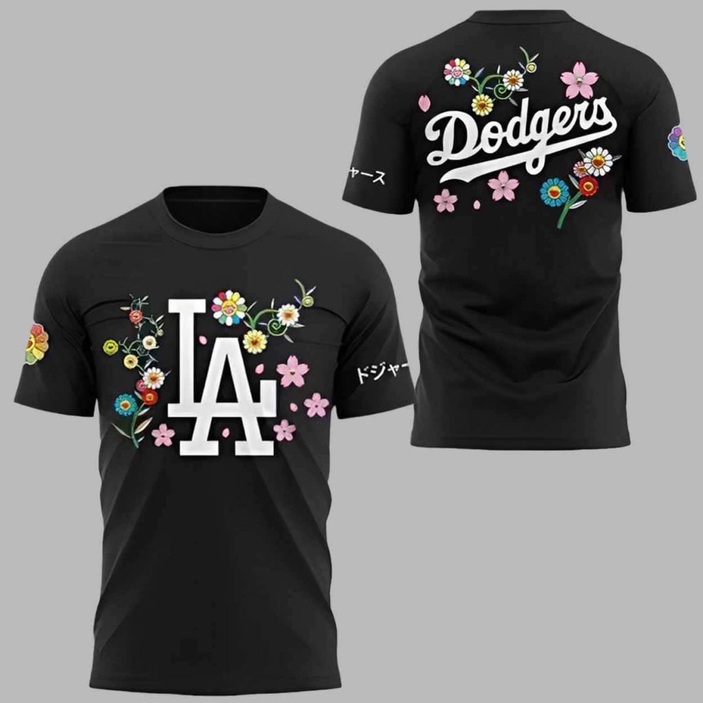 LA Dodgers Takashi Murakami Japanese Heritage Night Shirt 1 LA Dodgers Takashi Murakami Japanese Heritage Night Shirt 1