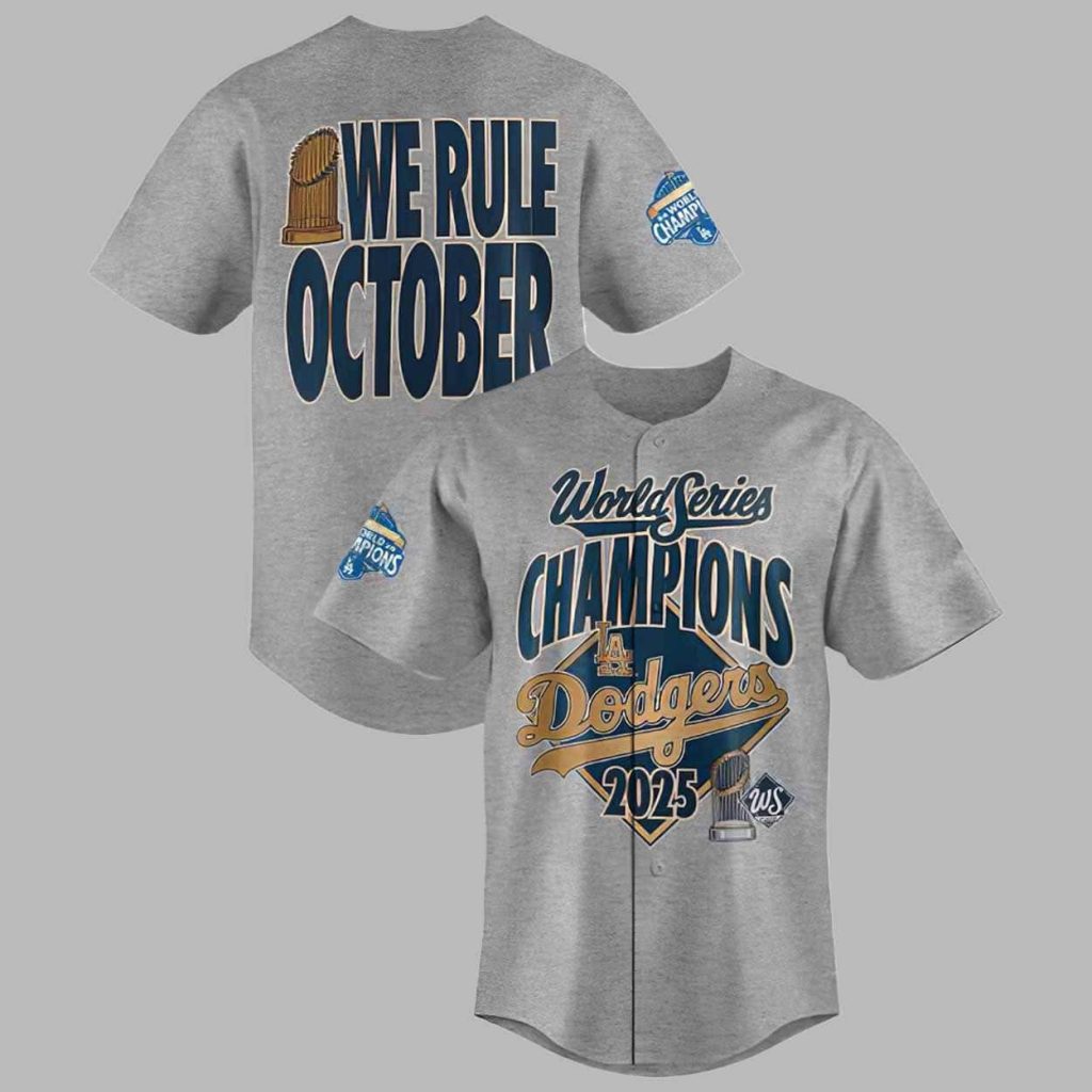 LA Dodgers World Series We Rule October Jersey 1
