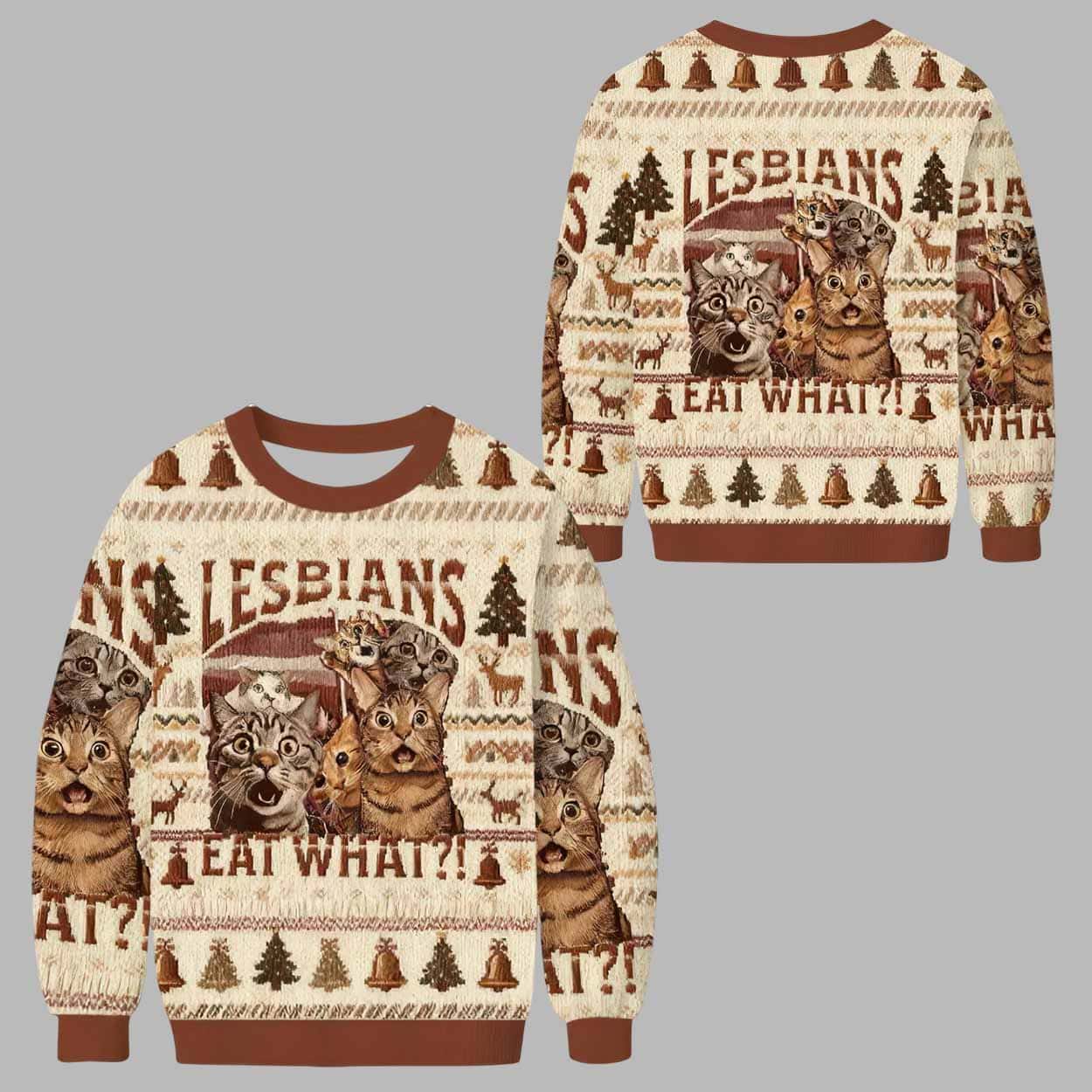Lesbians Eat What Funny Ugly Christmas Sweater Lesbians Eat What Funny Ugly Christmas Sweater