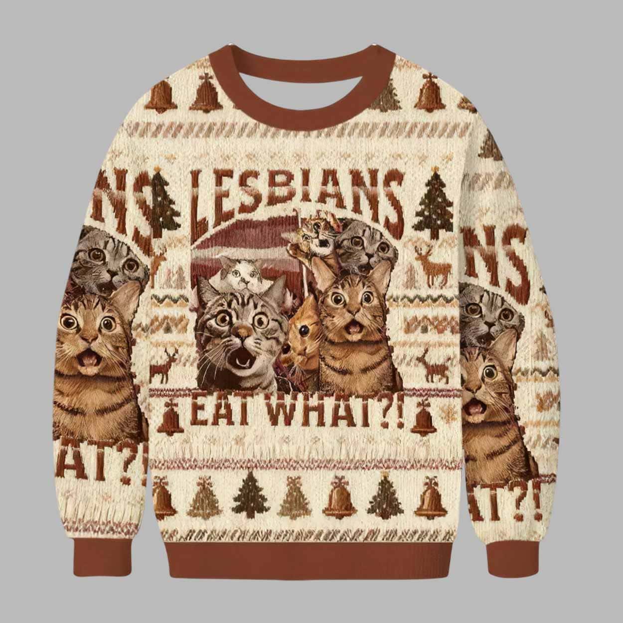 Lesbians Eat What Funny Ugly Christmas Sweater Lesbians Eat What Funny Ugly Christmas Sweater