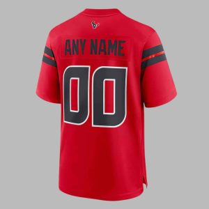 Texans Battle Red 2025 Custom Football Jersey