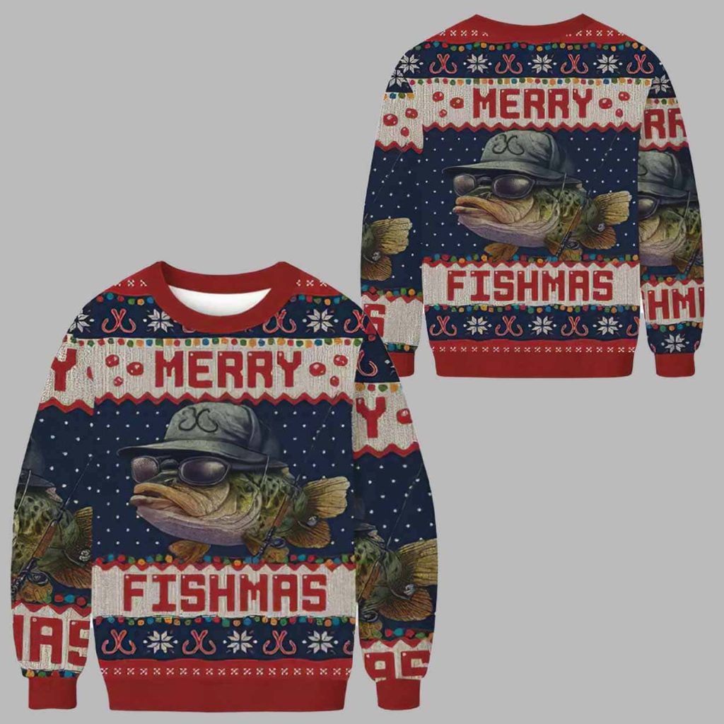 Merry Fishmas Christmas Ugly Sweater