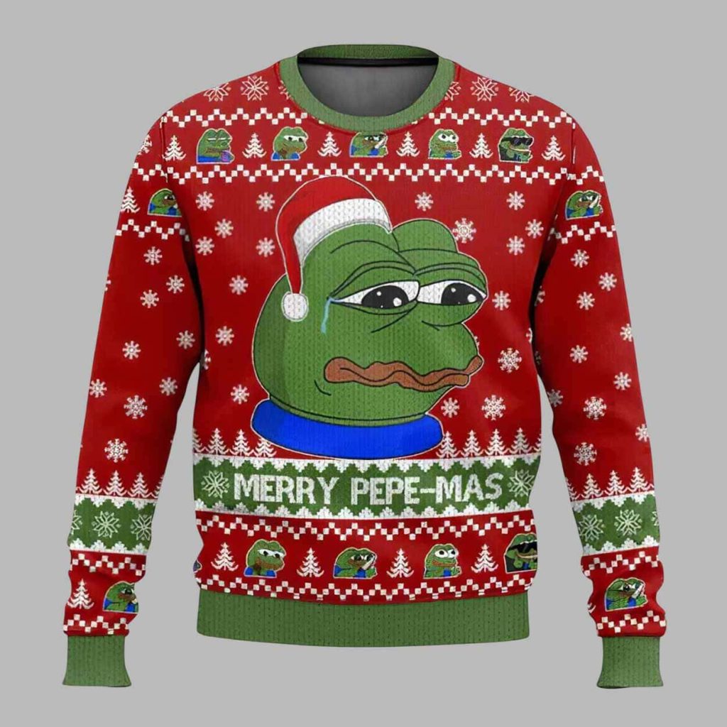 Merry Pepe Mas Ugly Christmas Sweater