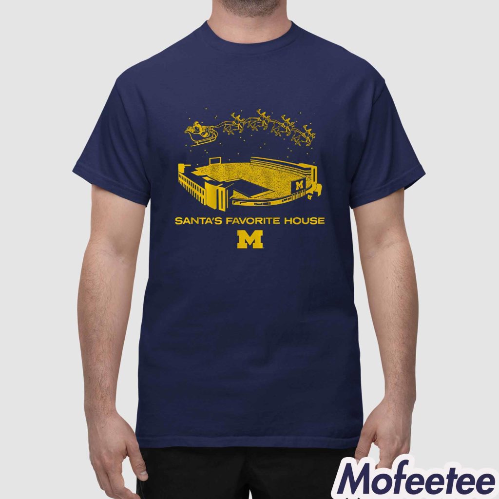 Michigan Football Santa's Favorite House Shirt