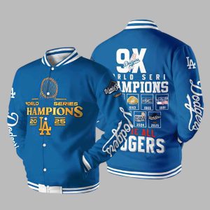 Dodgers 9X World Series Champions 2025 Baseball Jacket 1