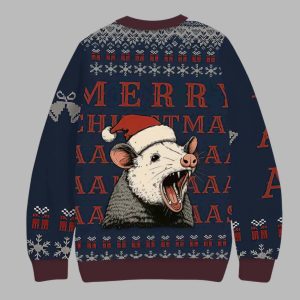 Opossum Merry Christmas AAAAAA Ugly Christmas Sweater 2 Opossum Merry Christmas AAAAAA Ugly Christmas Sweater