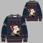 Opossum Merry Christmas AAAAAA Ugly Christmas Sweater