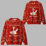 Overstimulated But Festive Ugly Christmas Sweater