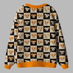 The Colorful Expressions of Dogs Ugly Cardigan Sweater 3