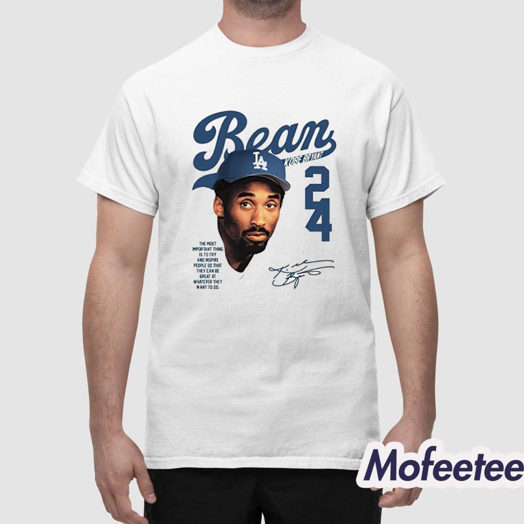 Puka Nacua Bean Kobe Bryant Dodgers 24 Black Mamba Shirt 1 Puka Nacua Bean Kobe Bryant Dodgers 24 Black Mamba Shirt 1