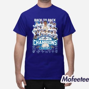 Back To Back World Series 2025 Champions Dodgers Shirt 1