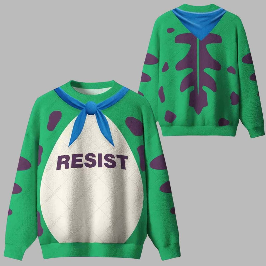 Resist Frog Suit Ugly Christmas Sweater Resist Frog Suit Ugly Christmas Sweater