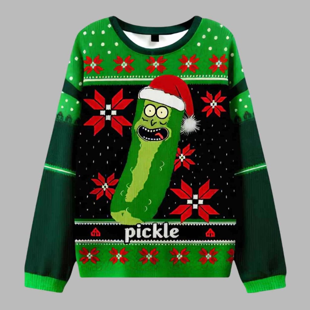 Rick And Morty Pickle Rick Ugly Christmas Sweater