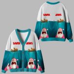 Santa’s Holiday Chaos Gingerbread Trouble Ugly Cardigan Sweater