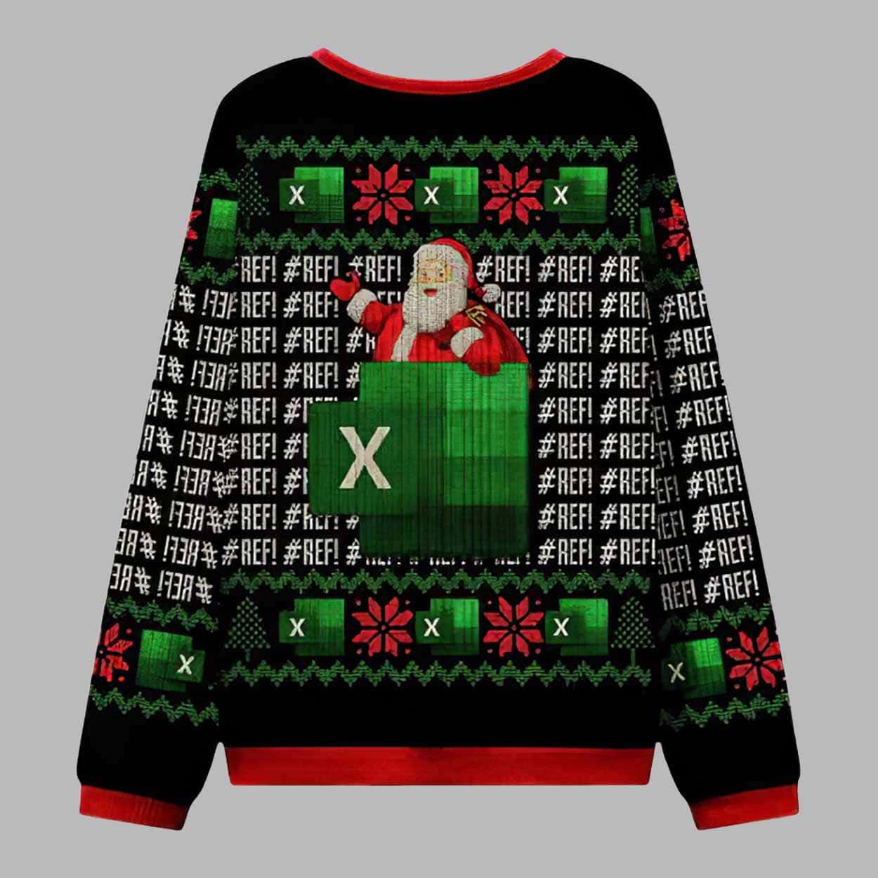 Santa With Excel Ugly Christmas Sweater Santa With Excel Ugly Christmas Sweater