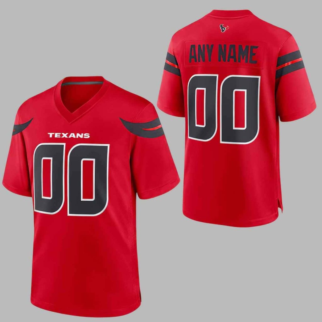 Texans Battle Red 2025 Custom Football Jersey