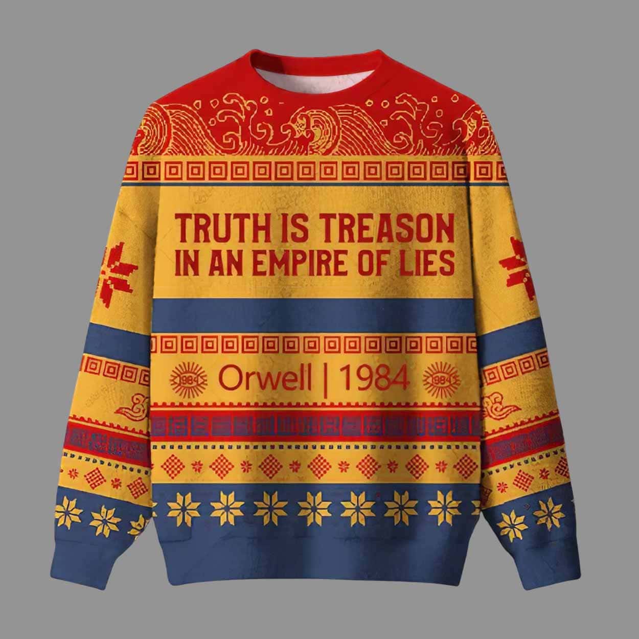 Truth Is Treason In An Empire Of Lies Orwell 1984 Ugly Christmas Sweater Truth Is Treason In An Empire Of Lies Orwell 1984 Ugly Christmas Sweater
