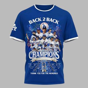 LA Dodgers Back 2 Back World Series Champions 2024 2025 Shirt 1