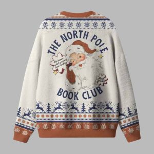 Santa The North Pole Book Club Ugly Christmas Sweater