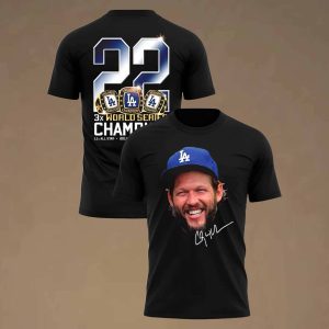 Clayton Kershaw 3x World Series Champion Shirt