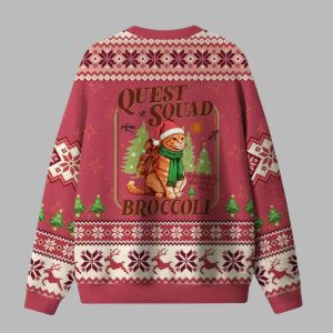 Quest Squad Broccoli Ugly Christmas Sweater