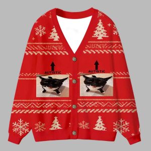 Autistic Cat Ugly Cardigan Sweater