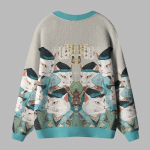 Edo Cat Chronicles Ugly Cardigan Sweater 2 Edo Cat Chronicles Ugly Cardigan Sweater