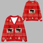 Autistic Cat Ugly Cardigan Sweater