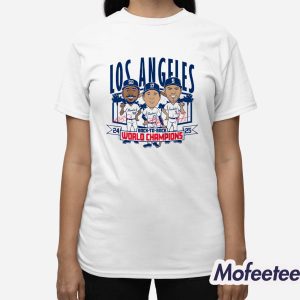 LA Dodgers Baseball Back-to-Back World Champs Caricatures Shirt 2 LA Dodgers Baseball Back to Back World Champs Caricatures Shirt 3