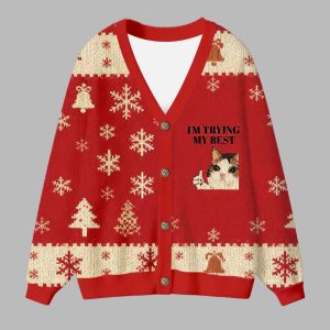 I'm Trying My Best Ugly Cardigan Sweater