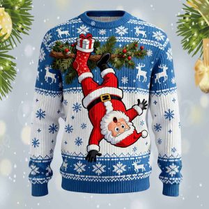 Upside Down Santa Ugly Christmas Sweater