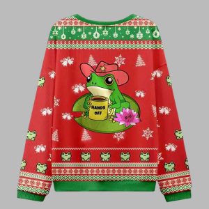 Hands Off Frog Ugly Christmas Sweater