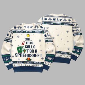 Ohh This Calls For A Spreadsheet Ugly Christmas Sweater 3