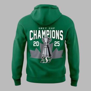 Roughriders 2025 Grey Cup Champions Hoodie