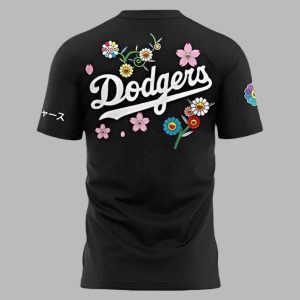 LA Dodgers Takashi Murakami Japanese Heritage Night Shirt 2 LA Dodgers Takashi Murakami Japanese Heritage Night Shirt 3