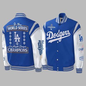 Dodgers 9 Times World Series Champions 2025 Baseball Jacket 1