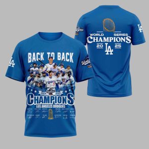 LA Dodgers 2025 World Series Back To Back Champions Shirt 1