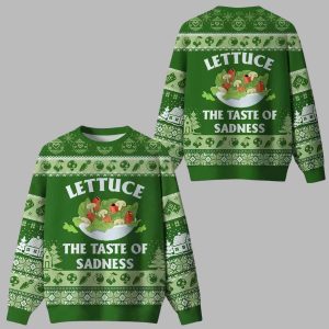 Lettuce The Taste Of Sadness Ugly Christmas Sweater