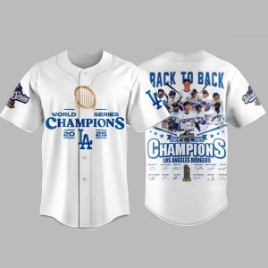 Dodgers 2025 World Series Back To Be Champions Baseball Jersey 1