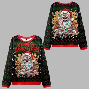 Santa Claus Kidnap The Sandy Claws Ugly Christmas Sweater