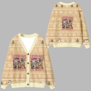 Lesbians Eat What Funny Ugly Cardigan Sweater