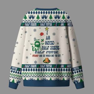 Mixed Half Jesus Half Potter Ugly Christmas Sweater