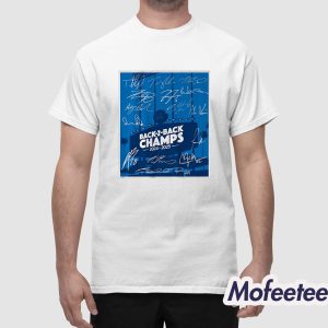 LA Dodgers Baseball Back to Back Champs Shirt 1