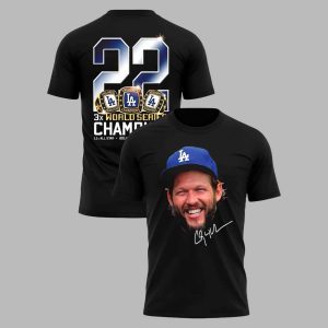 Clayton Kershaw 3x World Series Champion Shirt