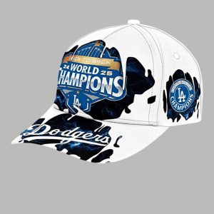 LA Dodgers Back To Back 2024 2025 World Champions Hat Cap 3