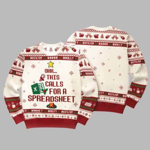 Ohh This Calls For A Spreadsheet Ugly Christmas Sweater 2