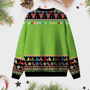 Overstimulated But Festive Christmas Ugly Sweater 2 Overstimulated But Festive Ugly Christmas Sweater