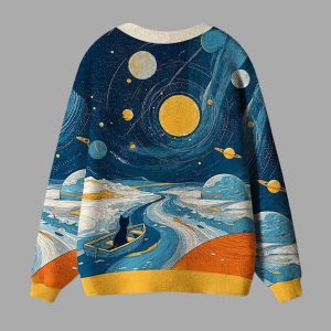 Sailing The Star River Ugly Cardigan Sweater 3