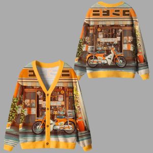 Retro Moto Convenience Ugly Cardigan Sweater